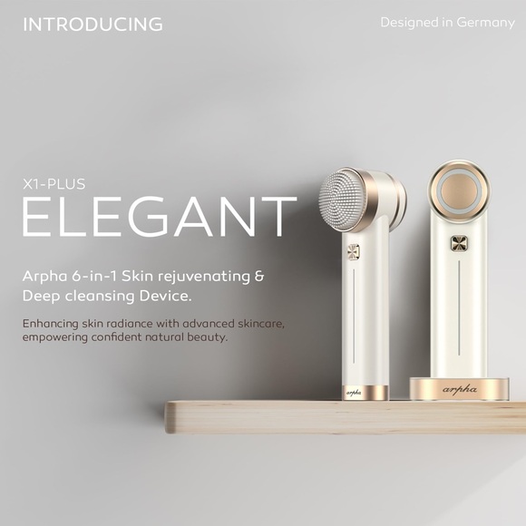 Titanium Ion Skincare Enhancer & Silicone Sonic Face Scrubber (1 Beige, 1 Black) - Picture 3 of 13